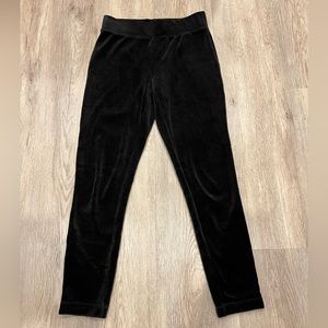 Talbots, Black Velvet Leggings, High Rise, Ankle, Size 0P